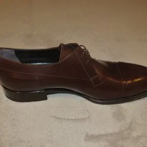 Louis Vuitton Brown Leather Captoe Flower Medallion Dress Shoes 9.5 NWB Louis Vuitton Louis Vuitton,Brown leather Shoes,Size 42  main image 4
